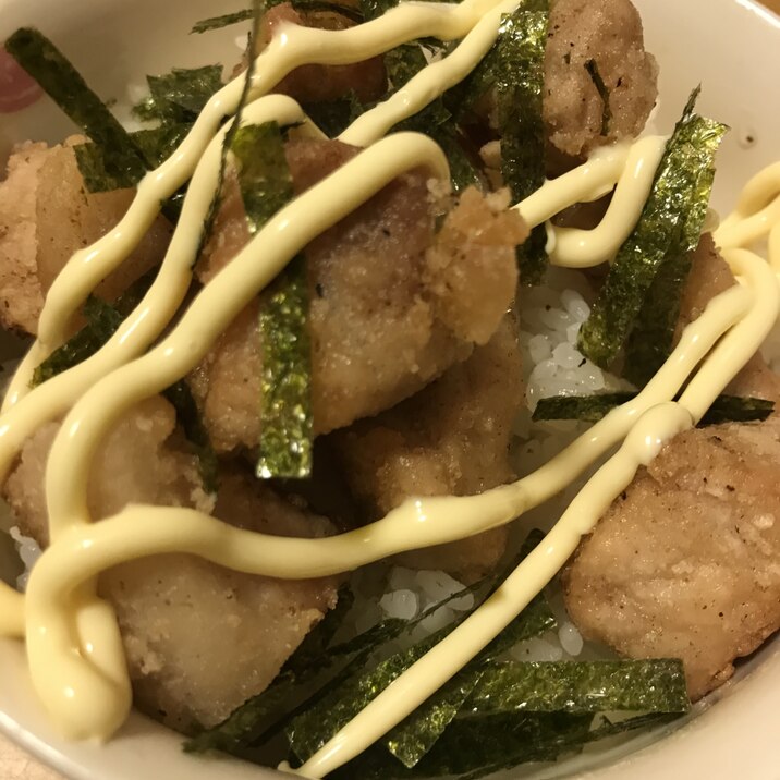 マヨ豚唐揚げ丼